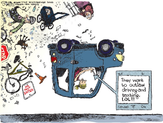 Texting-And-Driving-Cartoon